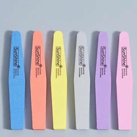 Professional Nail Files Sponge Buffer 100/180 Grit Double Sided Washable Manicure Tools Rhombus Shaped