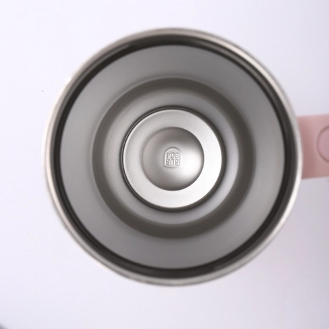 Stainless Steel Insulated Tumbler With Handle And Straw Floral Bow Pattern Vacuum Car Mug Portable Travel Cup