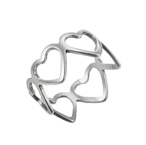 Stainless Steel Rings For Women Minimalist Geometric Heart Star Arrow Fox Adjustable Open Finger Ring Fashion Jewelry