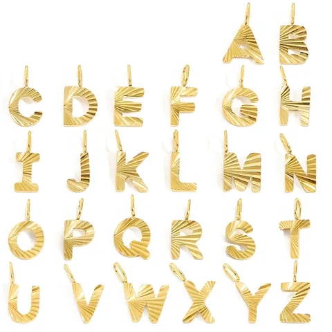 Roestvrij Stalen Alfabet Hangers Goud Zilver Kleur A-Z Initialen Letter Charms Voor Sieraden Maken DIY Ketting Accessoires