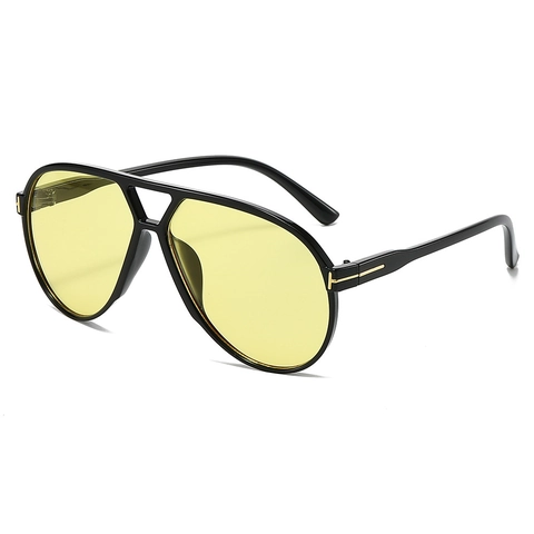 Retro Aviator Sunglasses Large Frame UV400 Protection PC Material Double Bridge Vintage Fashion Eyewear For Men Women