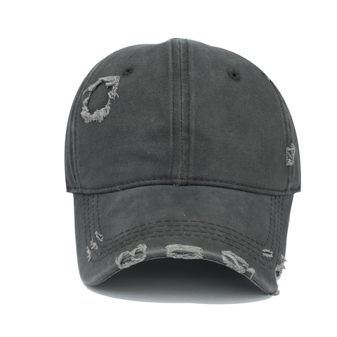 Casquette De Baseball En Coton Lavé Vieilli Avec Trous Déchirés Vintage Rétro Chapeau Soleil Ajustable Pour Hommes Femmes