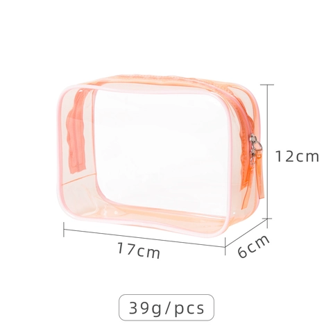 Transparent PVC Cosmetic Bag Waterproof Travel Toiletry Wash Storage Pouch Portable Large Capacity Organizer Women Girls