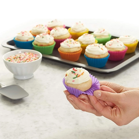 Stampi Per Cupcake In Silicone Cuore Fiore Stella Antiaderenti Riutilizzabili Pirottini Da Forno DIY