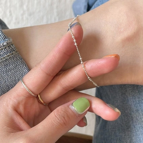 Cavigliera In Argento Sterling 925 Per Donna Catena Con Palline Minimalista Gioiello Per Piedi Con Pendente A Cuore Regolabile