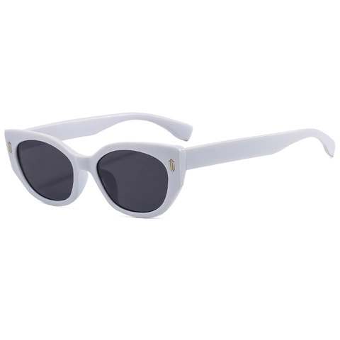 Cat Eye Sunglasses UV400 Protection Retro Fashion Metal Rivet Decor Outdoor Eyewear For Men Women Trendy Shades