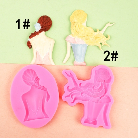 Silicone Mold Woman Back Silhouette DIY Cake Decorating Fondant Chocolate Resin Crafting Mothers Day Gift Baking