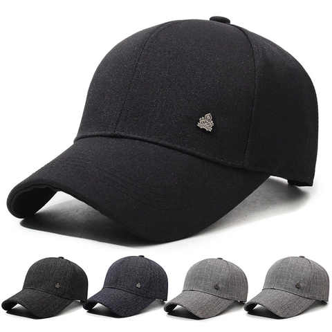 Cappello Da Baseball Regolabile In Misto Cotone Con Logo In Metallo Protezione Solare Outdoor Casual Uomo Donna