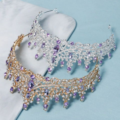 Corona Da Sposa Di Lusso Tiara Per Donne Lega Strass Cristallo Matrimonio Ballo Compleanno Festa Accessori Per Capelli Barocco Principessa