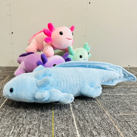 Axolotl Plush Toy Soft Stuffed Animal Cartoon Salamander Doll Cute Throw Pillow Home Decor Gift