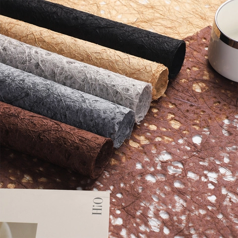 Flower Bouquet Wrapping Paper Fiber Mesh Texture Hollow Out Gift Wrap Sheets DIY Crafts Floral Decor Dreamy Artistic