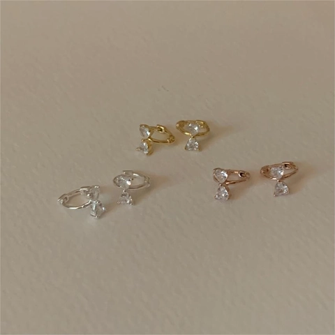Orecchini A Cerchio Con Fiocco Minimalisti Con Zircone In Argento Sterling 925 Per Donna Stile Dolce Gioielli Eleganti