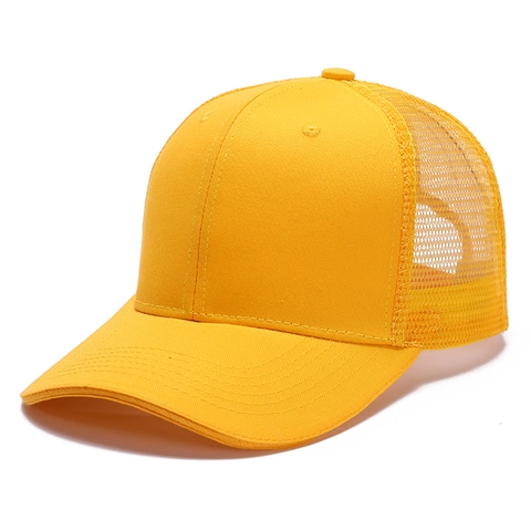 Einfache Baumwolle Mesh Trucker Hat Atmungsaktiv Verstellbar Baseballkappe Für Outdoor Sport Casual Sonnenschutz Unisex