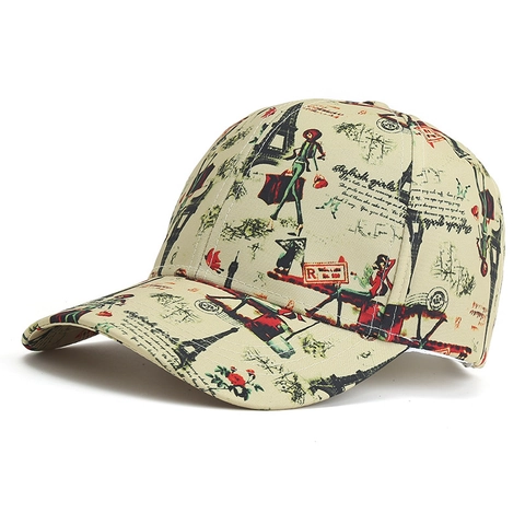 Baseball Cap Retro Art Graffiti Print Polyester Sun Protection Breathable Outdoor Fashion Adjustable Hat For Men Women