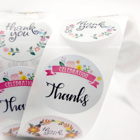 Adesivi Di Ringraziamento Etichette Decorative Autoadesive Per Piccole Imprese Confezioni Regalo Motivi Floreali Geometrici