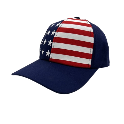 US Flag Stars And Stripes Printed Baseball Cap For Men Women Cotton Breathable Sun Protection Adjustable Outdoor Fashion Trucker Hat