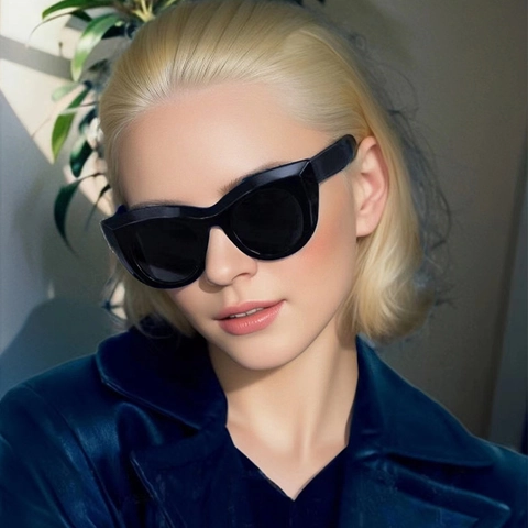 Cat Eye Sonnenbrille PC UV400 Schutz Oversized Vintage Y2K Mode Brillen Für Damen Herren
