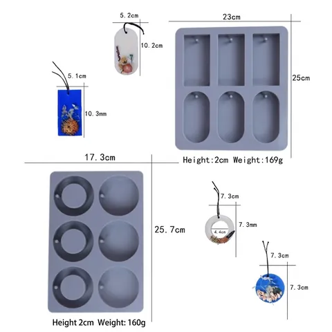 Silikonform Für DIY Duftwachs Tabletten Und Anhänger Multi Cavity Rund Rechteckig Flexibel Lebensmittelecht Bastelwerkzeuge