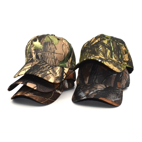 Camouflage Leaf Print Baseball Cap Polyester Sun Protection Adjustable Tactical Military Outdoor Hunting Hat Unisex