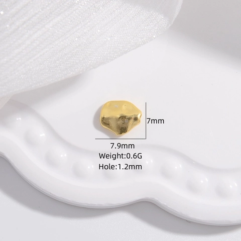 Perline Sfaccettate Irregolari in Argento Sterling S925 Distanziatori Geometrici Martellati Accessori per Creazione di Gioielli Fai da Te Perle Sciolte Artigianali