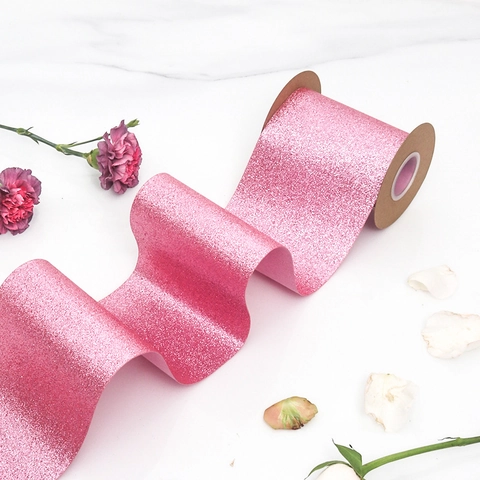 Glitterlint Glinsterende Pailletten Band Voor Cadeauverpakking Kerst Bruiloft Feest Decoratie DIY Knutselbenodigdheden Multi Color Roll