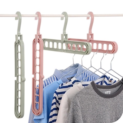 9-Gaten Magische Kledinghanger Plastic Multifunctioneel Draaibare Haak Ruimtebesparend Kleerkast Organizer Thuisbenodigdheden
