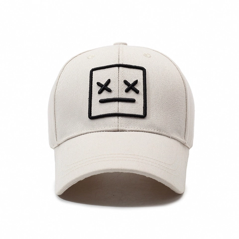 Baseballkappe Polyester Sonnenschutz Verstellbar Emoji Stickerei Gebogene Krempe Outdoor Casual Unisex Mode Hut