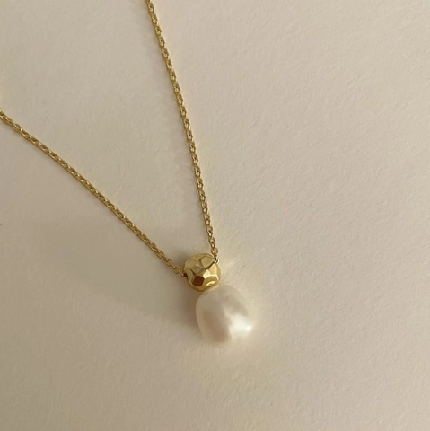 Artificial Pearl Pendant Necklace 925 Sterling Silver Chain Elegant Minimalist Jewelry For Women INS Style