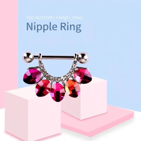 Anelli Per Capezzoli Acciaio Inossidabile Cuore Farfalla Stella Zirconia Gioielli Piercing Barbell Per Donne