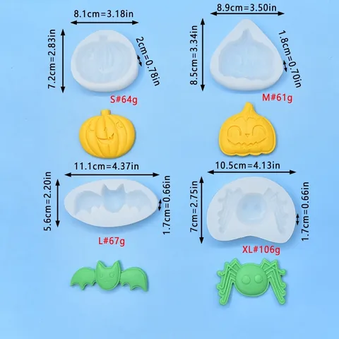 Halloween Silicone Mold Pumpkin Bat Spider DIY Baking Tool For Chocolate Fondant Cake Decorating Soap Making Craft