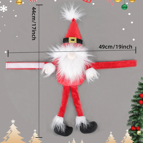 Christmas Curtain Buckles Santa Reindeer Elf Gnome Plush Knit Holiday Window Decorative Tiebacks Home Party Decor Ornament