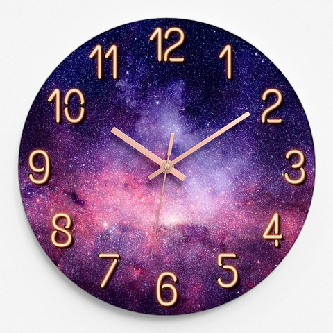 Orologio Da Parete Rotondo Moderno Movimento Al Quarzo Silenzioso Vetro Temprato Arredo Arte Per Soggiorno Camera Ufficio