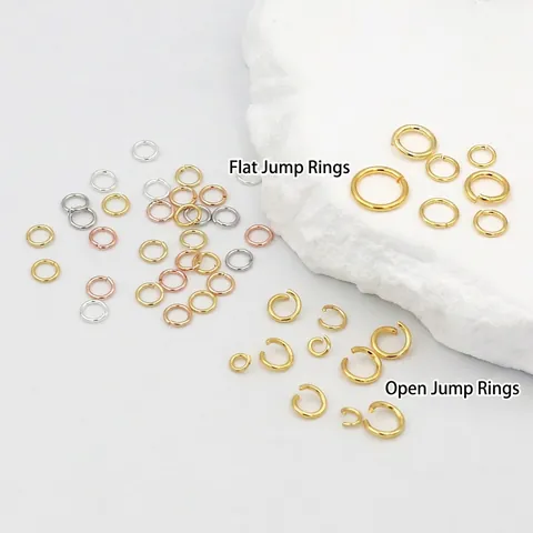 Copper Gold Plated Open Jump Rings Jewelry Connectors For DIY Handmade Necklace Earring Jewelry Making Accessories