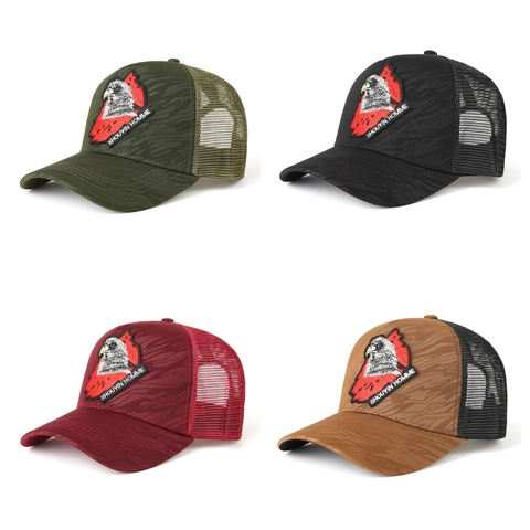 Gorra Trucker de Malla con Bordado de Águila Transpirable Ajustable Sombrero de Sol Gorra de Béisbol para Hombre Mujer Aire Libre Casual