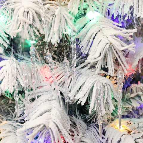Transparente Kunststoff Spiral Eiszapfen Ornamente Für Weihnachtsbaum Dekoration Feiertag Winter Party Anhänger Elegante Deko