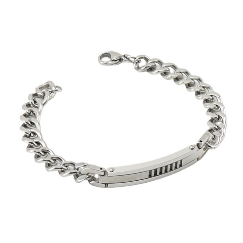 Herren Edelstahl Gliederkette Armband Gold Beschichtet Minimalistisch Geometrisch Bar Mode Schmuck Zubehör Für Den Alltag