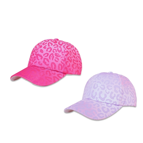Kinder Leopard Print Baseball Kappe Polyester Atmungsaktiv Sonnenschutz Mode Outdoor Verstellbar Sport Hut Jungen Mädchen