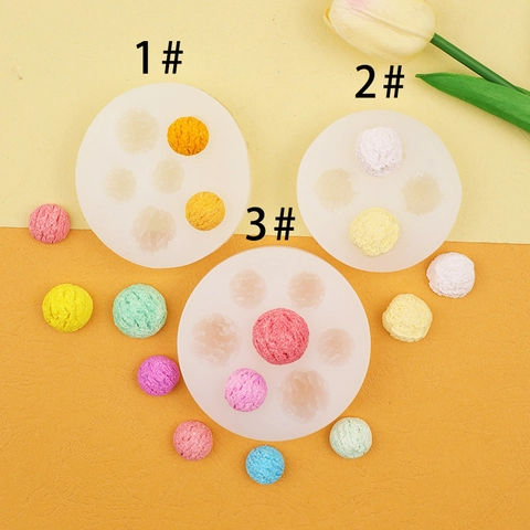Ice Cream Scoop Silicone Mold DIY Dessert Candy Cream Textured Mini Biscuit Baking Tools Flexible Easy Release