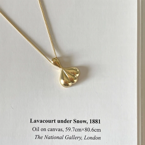 Collana In Argento Sterling 925 Con Ciondolo Minimalista A Goccia D'acqua Gioielli Geometrici Per Donna
