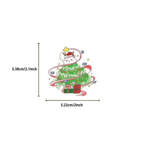 Christmas Stickers Waterproof PVC Matte Cartoon Ghost Reindeer Santa DIY Scrapbook Laptop Luggage Decals Kawaii Decoration