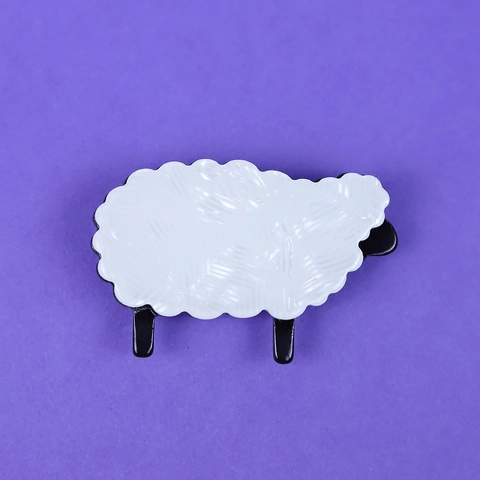 Cartoon Sheep Acrylic Brooch Handmade Cute Animal Pin For Clothes Bag Decoration Accessories Women Kids Jewelry