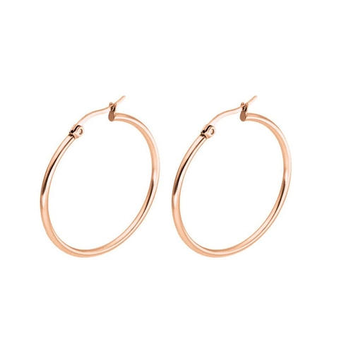 Hoop Ohrringe Edelstahl Vergoldet Hochglanzpoliert Übergroß Modeschmuck Für Frauen Klassischer Kreis
