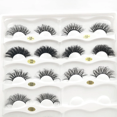 False Eyelashes 6D Russian Volume Fluffy Thick Wispy Synthetic Fiber Natural Look Makeup Beauty For Women