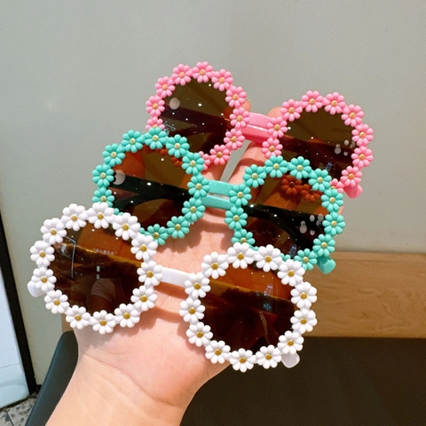Occhiali Da Sole Margherita Per Bambini Montatura A Fiore In Plastica Protezione UV400 Occhiali Estivi