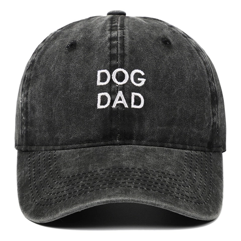Berretto da Baseball in Cotone Lavato Vintage Ricamo Dog Dad Regolabile Stile Retro Distressed Cappello da Sole Outdoor Tempo Libero Unisex Accessori Moda