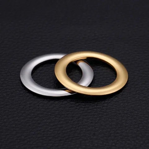 Dijes De Anillo Redondo De Acero Inoxidable Chapado En Oro De 18K Colgantes Geométricos Minimalistas Joyería DIY Collar Pendiente