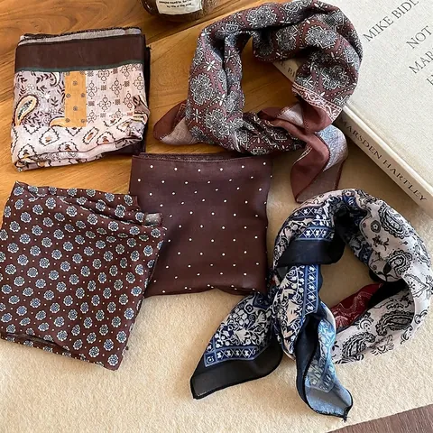 Collana Sciarpa In Tessuto Con Stampa Paisley Vintage Per Donna Fatto A Mano Cotone Lino Motivo A Pois Girocollo Versatile