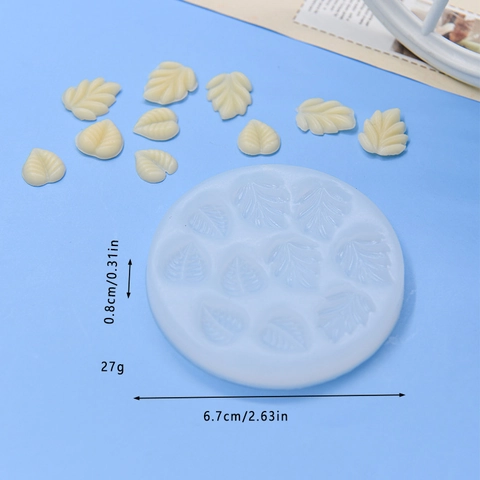 Stampo In Silicone A Forma Di Foglia Per DIY Pasticceria Torta Fondente Cioccolato Decorazione Resina Molteplici Trame