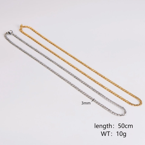 Collana A Catena A Maglia Cubana Acciaio Inossidabile 304 Hip Hop Gioielli Di Moda Minimalista Per Uomo Donna