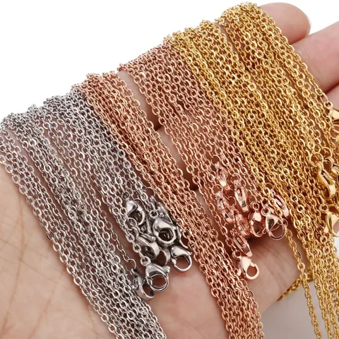 Catena Per Collana In Acciaio Inossidabile Con Chiusura A Moschettone E Catenella Di Estensione Per Gioielli Fai Da Te